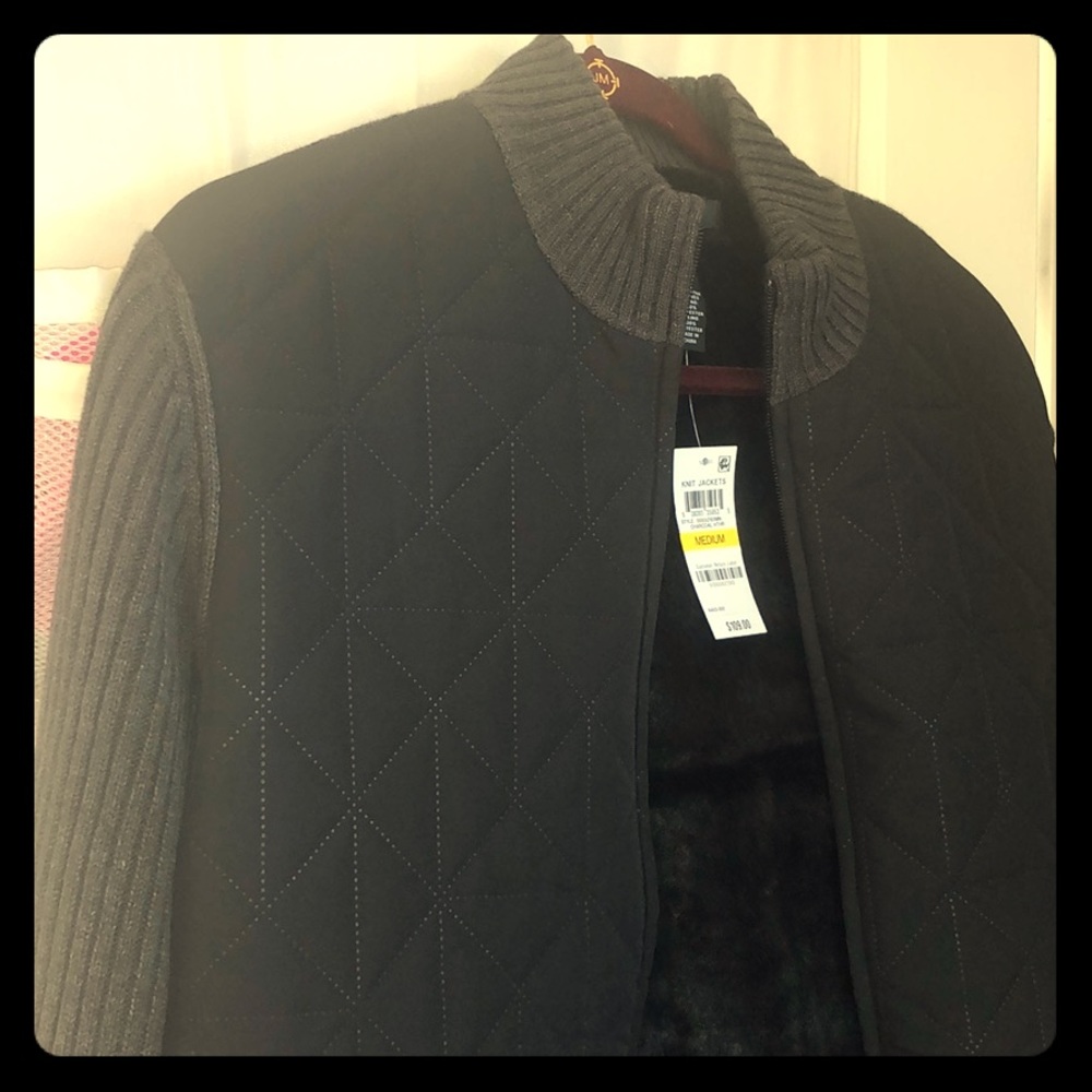 Alfani knit jacket/coat faux fur